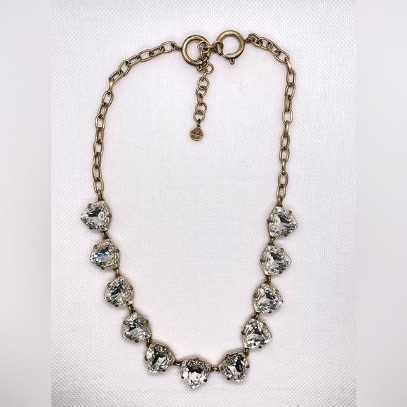 Stella and Dot chrystal statement necklace w gold tone chain and extender! - Picture 2 of 14